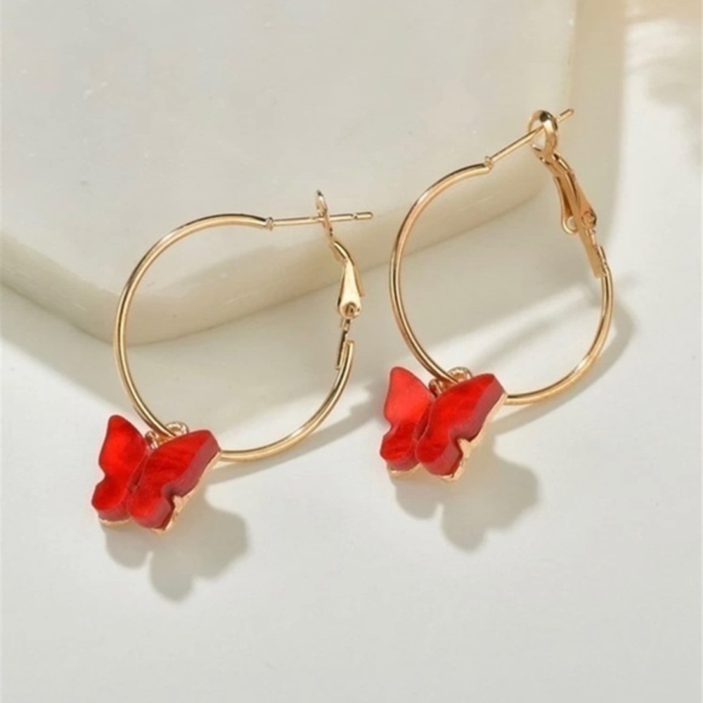 3/$30 💛 Butterfly Hoop Earrings